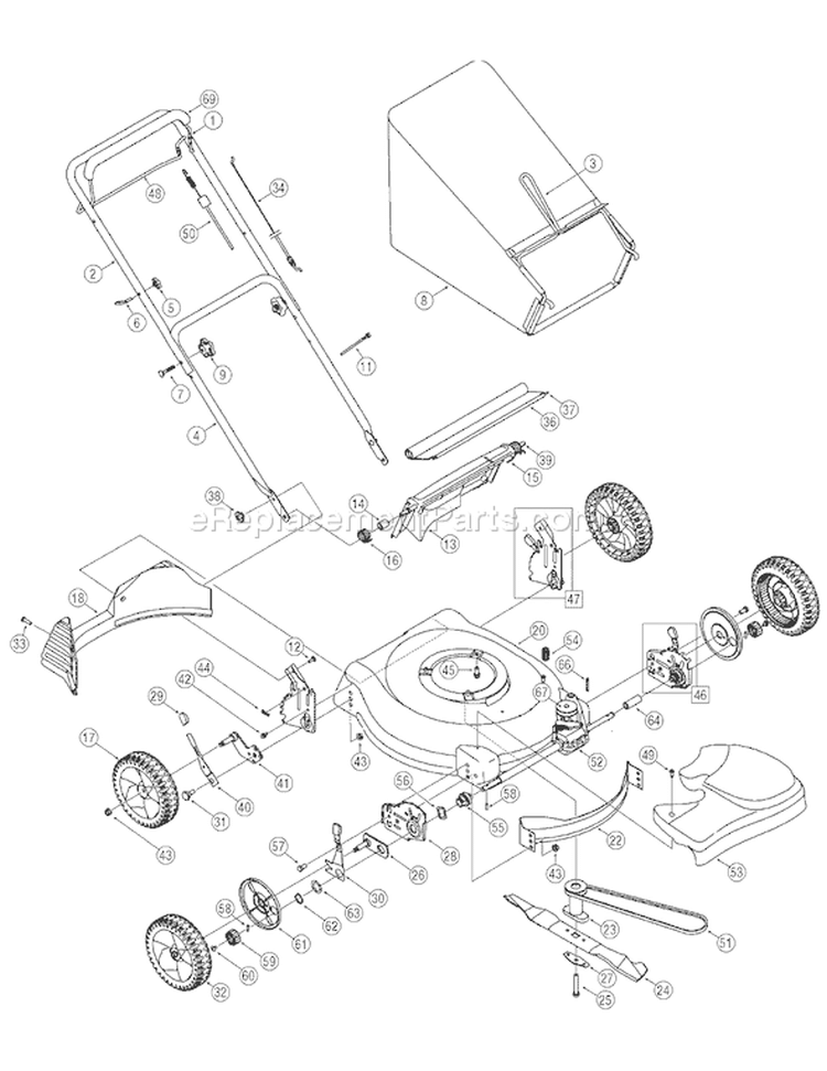 Page A Diagram and Parts List for 12A-449C755 2006 Yard Man Lawn Mower